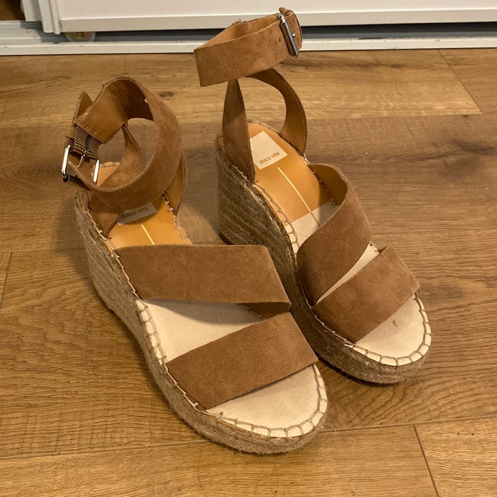 Dolce Vita Shayla Wedge Sandals - Brown size 7M